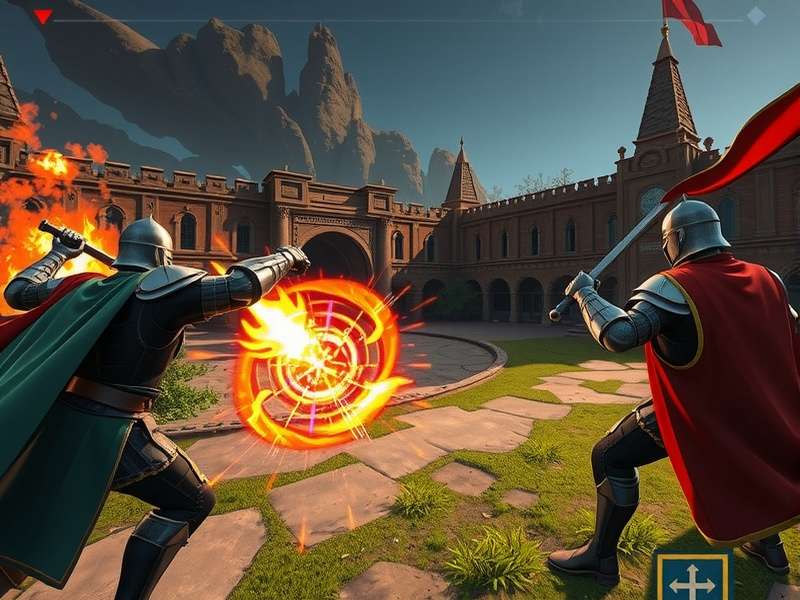 Valorous Knights combat screenshot showing skill effects